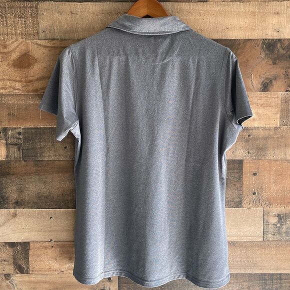 Pebble Beach Women’s Grey V-Neck PerformanceGolf Polo Shirt Size XL - Picture 2 of 6